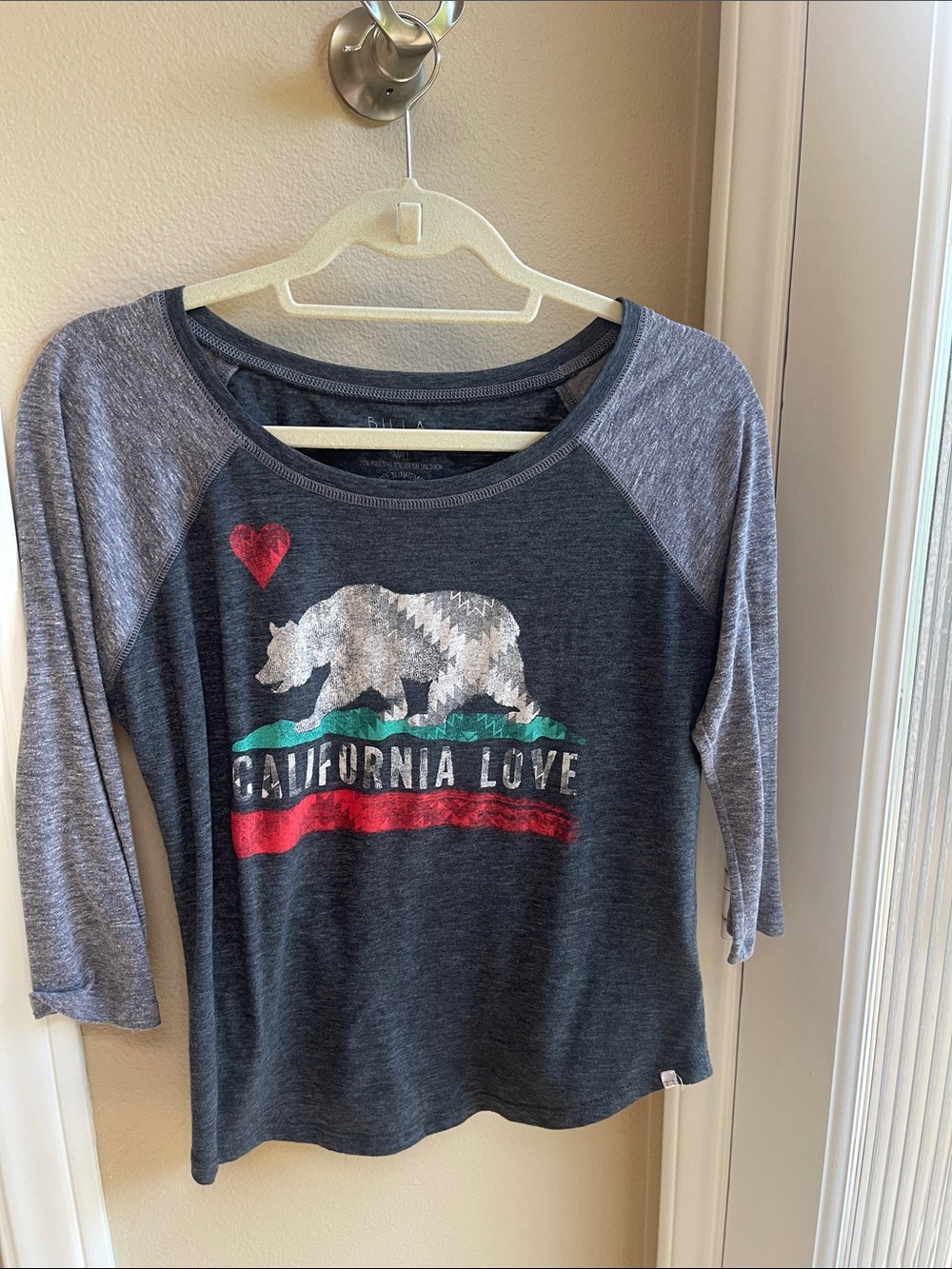 Billabong Kids Charcoal Heather Raglan Long-Sleeve Tee with Bear Graphic